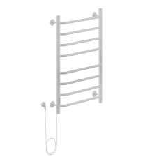 Полотенцесушитель Электрич.кабельный Ника WAY-3 80/50 RAL9016 белый матовый левый тэн