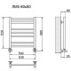 Полотенцесушитель Ника MODERN ЛМ-5 60/50 RAL9005 черный матовый с вентилями (комплект люкс)