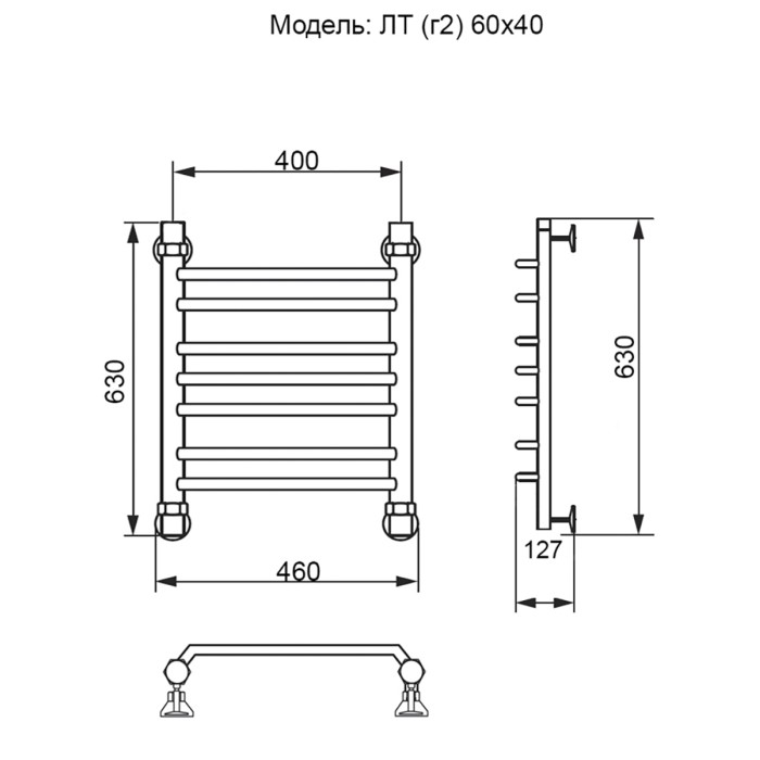 Полотенцесушитель Ника TRAPEZIUM ЛТ (Г2) 60/40