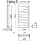 Полотенцесушитель Terma ZIGZAG 1070/500 RAL9005 черный матовый
