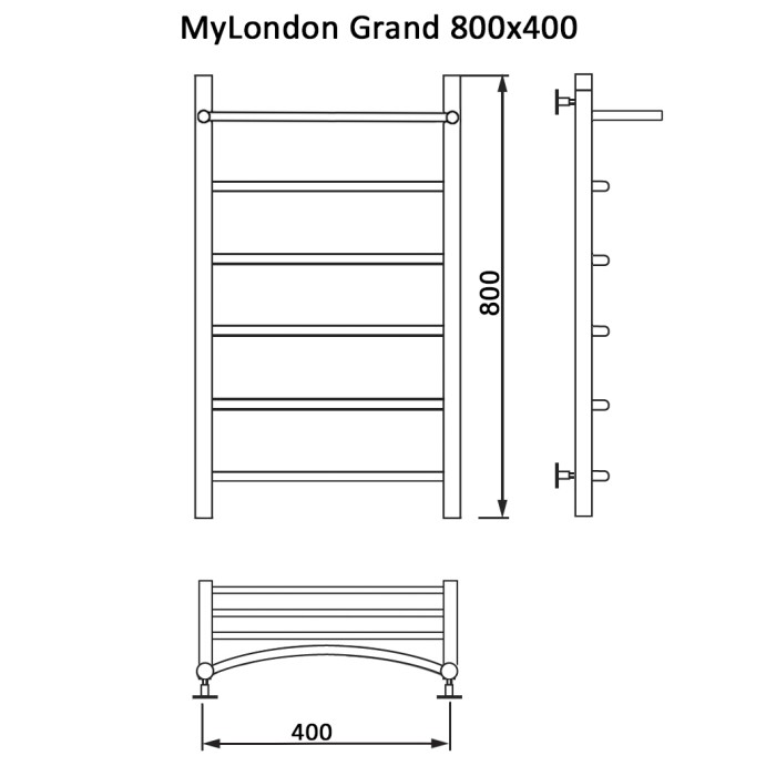 Полотенцесушитель MYFREA My London (Grand) 80/40