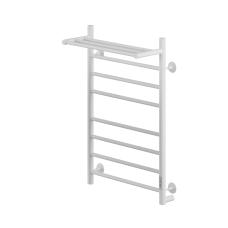 Полотенцесушитель Электрич.кабельный Ника WAY-2 80/40 с полкой RAL9016 белый матовый правый тэн