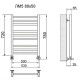 Полотенцесушитель Ника MODERN ЛМ-5 80/50 RAL9005 черный матовый с вентилями (комплект люкс)