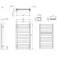Полотенцесушитель Terma VIVO 910/500 RAL 9005 черный матовый