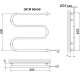 Полотенцесушитель Электрический кабельный Ника SIMPLE М-обр. 60/50