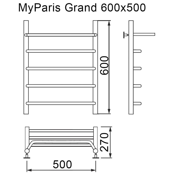 Полотенцесушитель MYFREA My Paris (Grand) 60/50