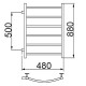 Полотенцесушитель Ника ARC ЛД 80/40 бок. подкл. 50 см