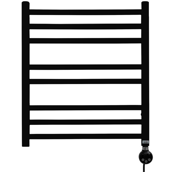 Полотенцесушитель GROIS Polo GR-001 500х600 П8 (3+2+3) RAL9005 черный матовый