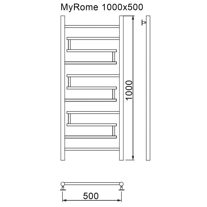 Полотенцесушитель MYFREA My Rome 100/50