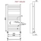 Полотенцесушитель Ника MODERN ЛМ-7 100/50 Matt Antique Silver с вентилями (комплект люкс)