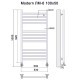 Полотенцесушитель Ника MODERN ЛМ-6 100/50 Matt Antique Silver с вентилями (комплект люкс)