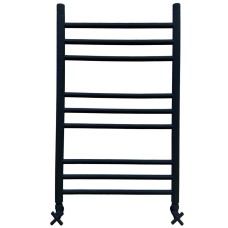 Полотенцесушитель Ника CLASSIC ЛП (Г2) 80/40 RAL9005 черный матовый с вентилями (комплект люкс)*