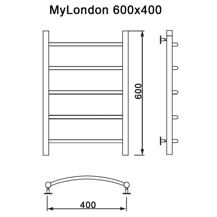 Полотенцесушитель MYFREA My London 60/40