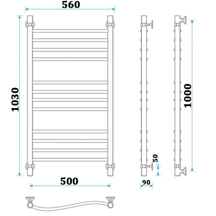 Полотенцесушитель Energy Prestige Breeze 1000/500