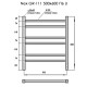 Полотенцесушитель Электрич. с/т GROIS Nex GR-111 500/600 П6 RAL9005 U черный матовый