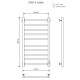 Полотенцесушитель Электрич.кабельный Ника STEP-3 100/50 RAL9005 черный матовый правый тэн