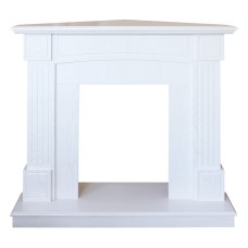 Портал каминный из МДФ угловой RealFlame Andrea фактурный белый дуб, под очаги (Majestic, Fobos, Eugene, 3D Olympic)