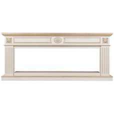 Портал каминный из МДФ RealFlame Siena 60 белый дуб с золотой патиной , под очаг Saphir 60