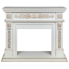 Портал каминный из МДФ RealFlame Estella белый, белый дуб с патиной