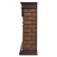 Портал Firelight Bricks Wood 25 камень коричневый, шпон темный дуб