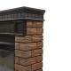 Портал Firelight Bricks Wood 25 камень коричневый, шпон темный дуб