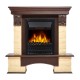 Портал Firelight Forte Classic камень бежевый, шпон темный дуб