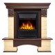 Портал Firelight Forte Classic U (угловой) камень бежевый, шпон темный дуб