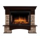 Портал Firelight Forte Wood 30U (угловой) камень коричневый, шпон темный дуб