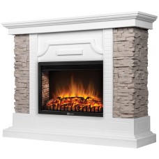 Каминокомплект: Очаг Electrolux EFP/P-2520LS N, портал Florida 25 белый
