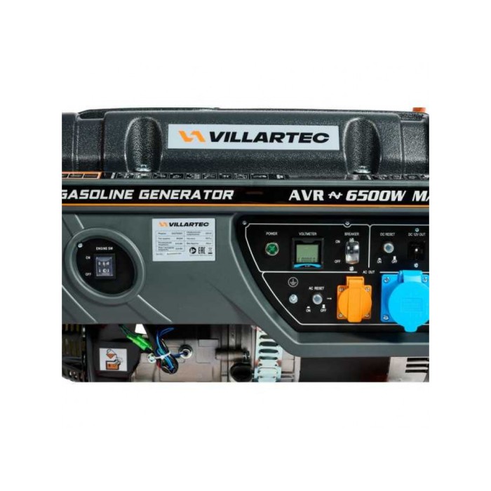 Генератор бензиновый VILLARTEC GG7300С, 6,5 кВт