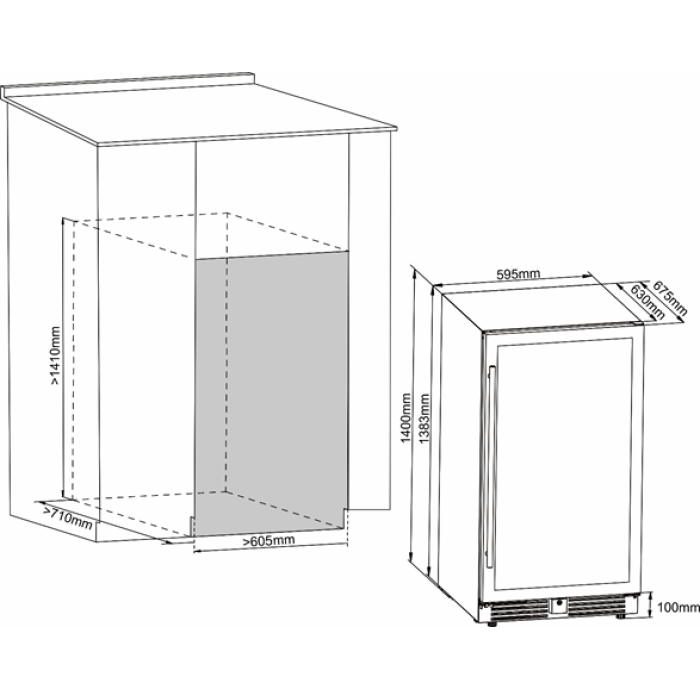 Винный шкаф Cellar Private CP127-1TB