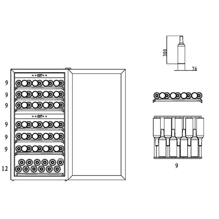 Винный шкаф CASO WineComfort Touch 66