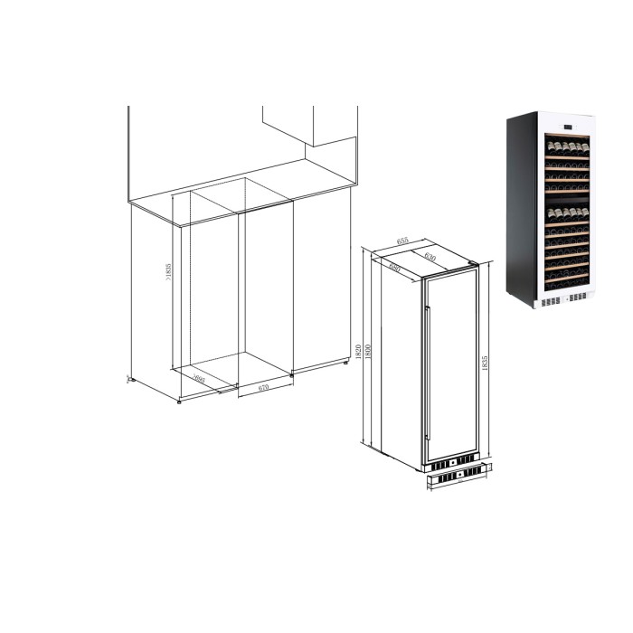 Винный шкаф Temptech E1000DRW