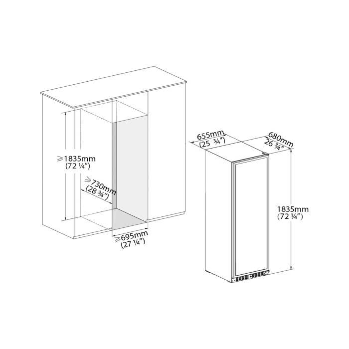 Винный шкаф Temptech GRN280DW