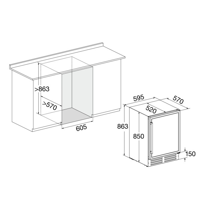 Винный шкаф Temptech GRN46DW