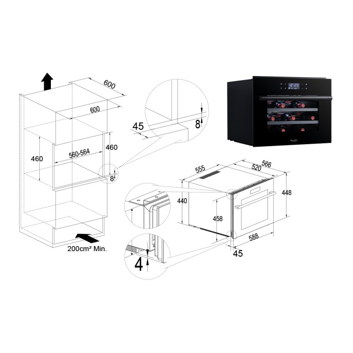 Винный шкаф Temptech SOM45SES