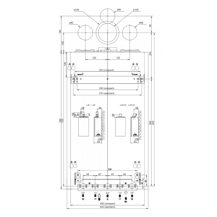 Настенный газовый конденсационный котел отопления Chaffoteaux MIRA ADVANCE SYSTEM 25