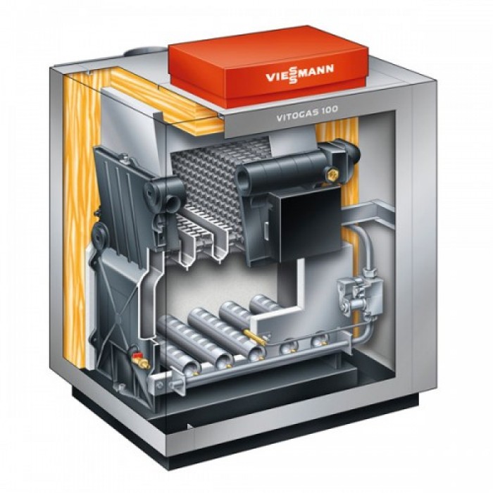 Напольный газовый котел отопления Viessmann Vitogas 100-F 60 кВт с Vitotronic 200 Тип KO2B GS1D884