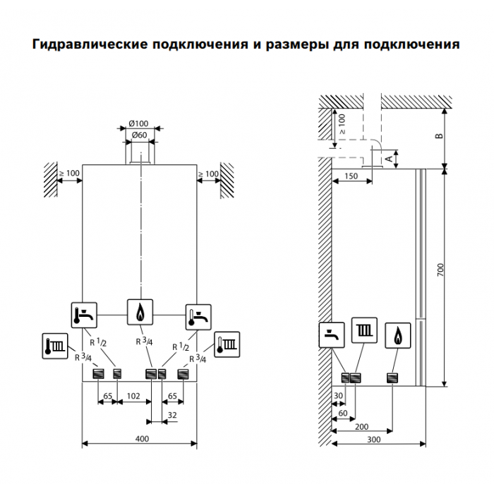Настенный газовый двухконтурный котел отопления Buderus Logamax U072-18K